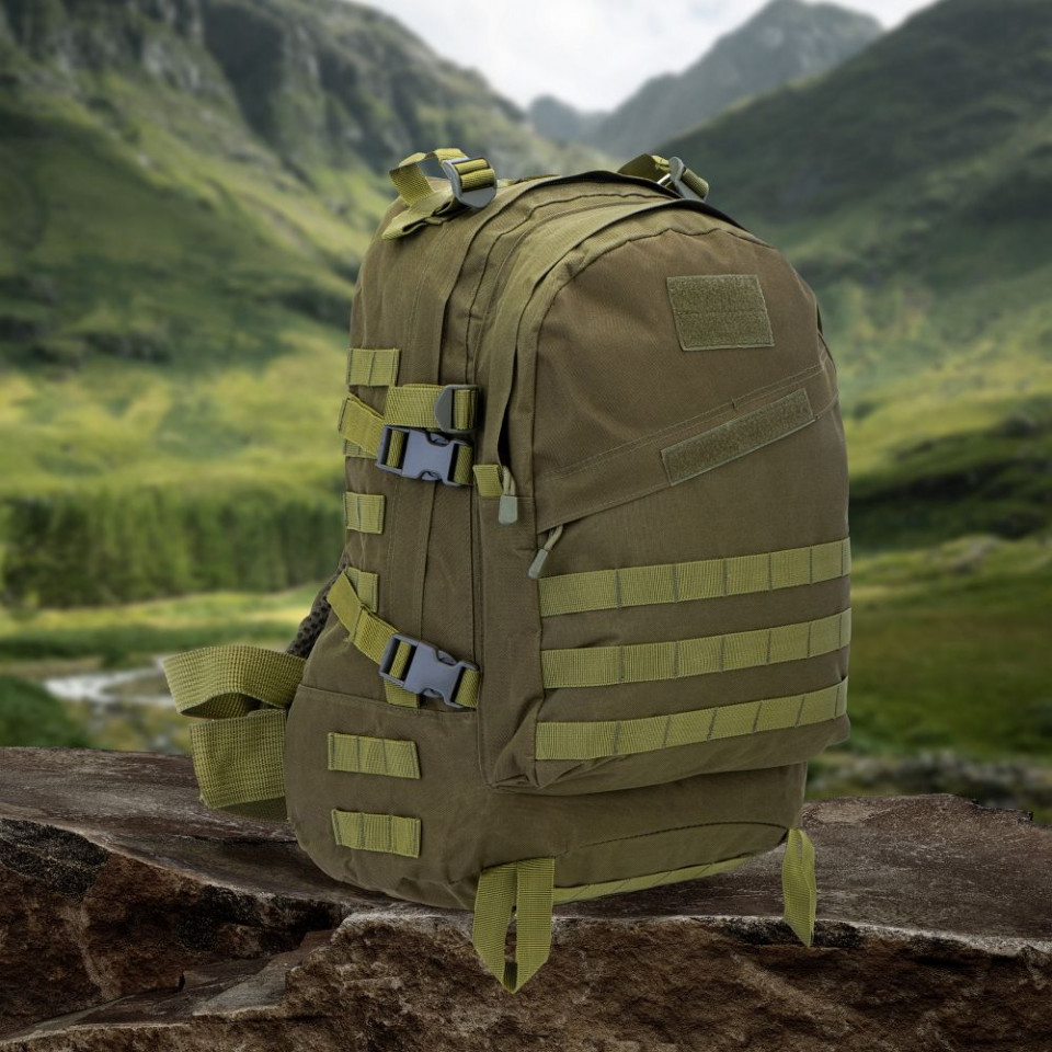 Rucsac Impermeabil 30L, Compartimente Multiple, Curele Reglabile, Outdoor, Forcell Ranger LYNX, Oliv - 3 | YEO