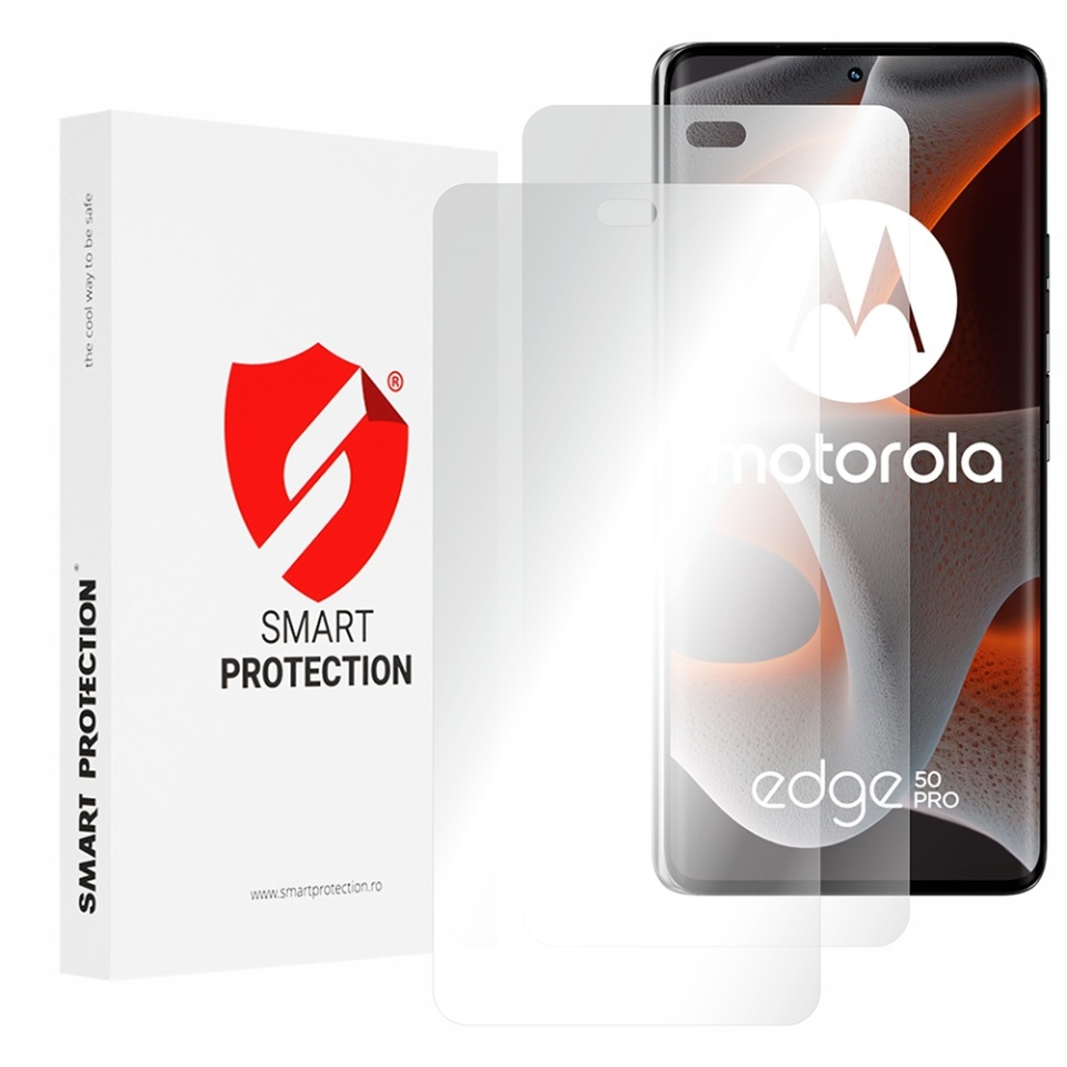 [SET 2x] Folie de protectie Motorola Edge 50 Pro, Premium Classic, Smart Protection, Transparent