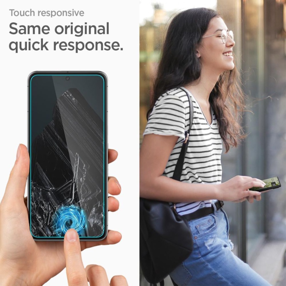 [SET 2x] Folie sticla securizata Google Pixel 8 Pro, Glas.tR Align Master, Spigen, Transparent - 3 | YEO