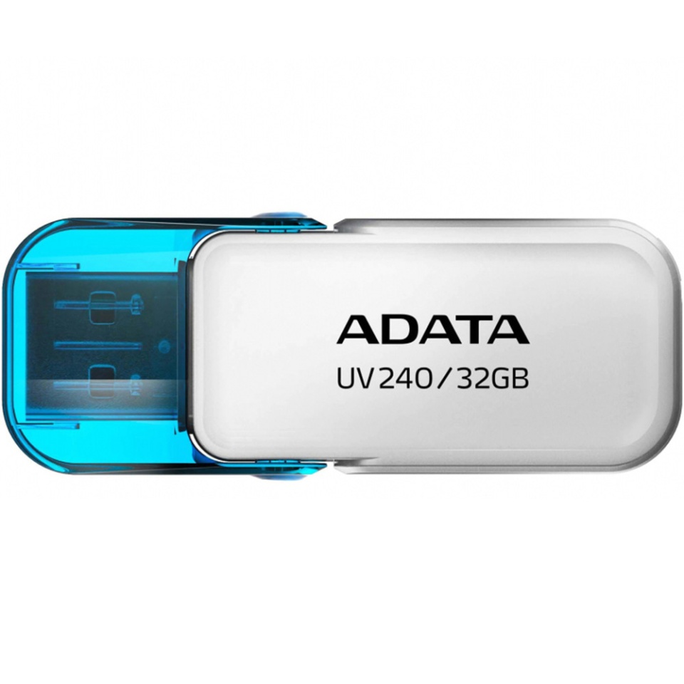 Stick USB ADATA UV240 ,32G, USB 2.0, Capac Flip, Alb