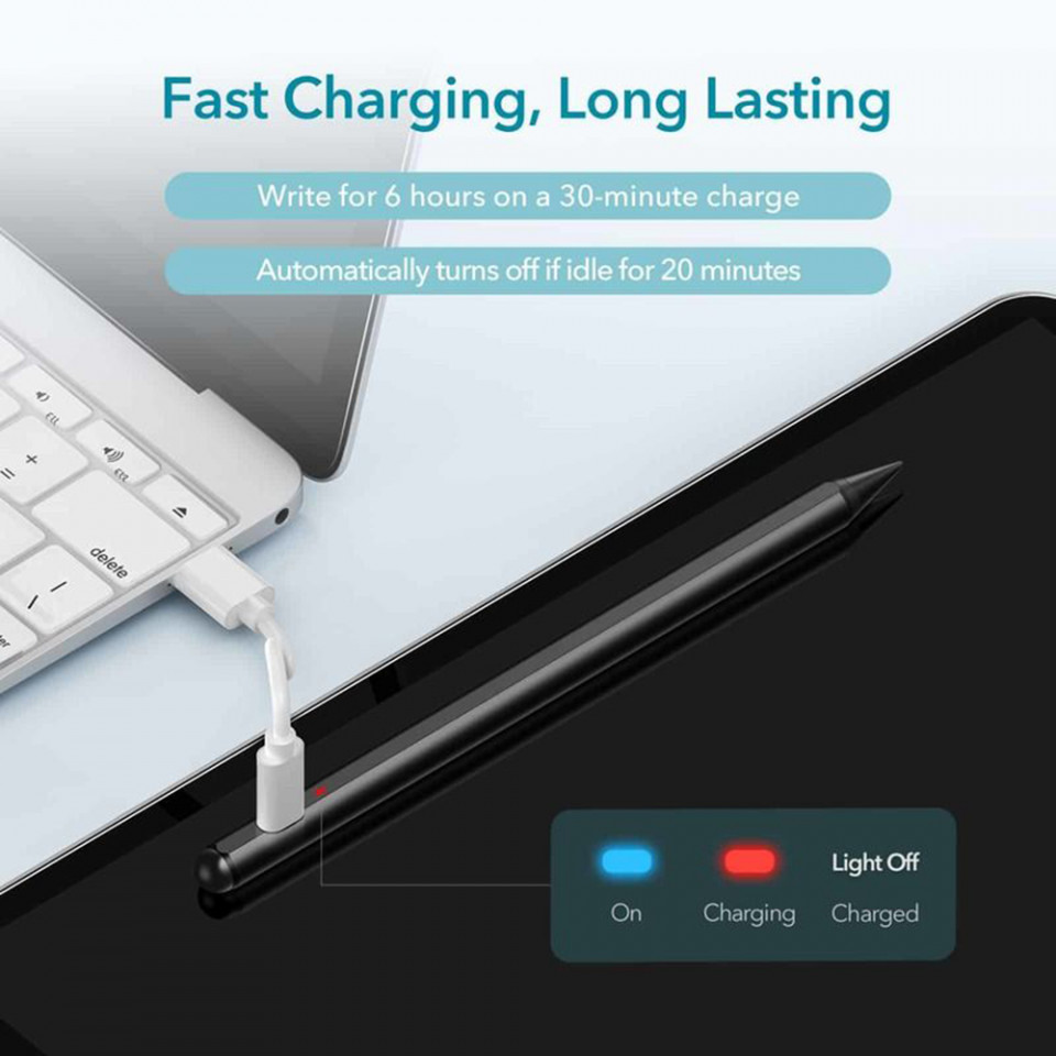Stylus Pen pentru iPad magnetic, Power Saving Mode, ESR - Alb - 3 | YEO