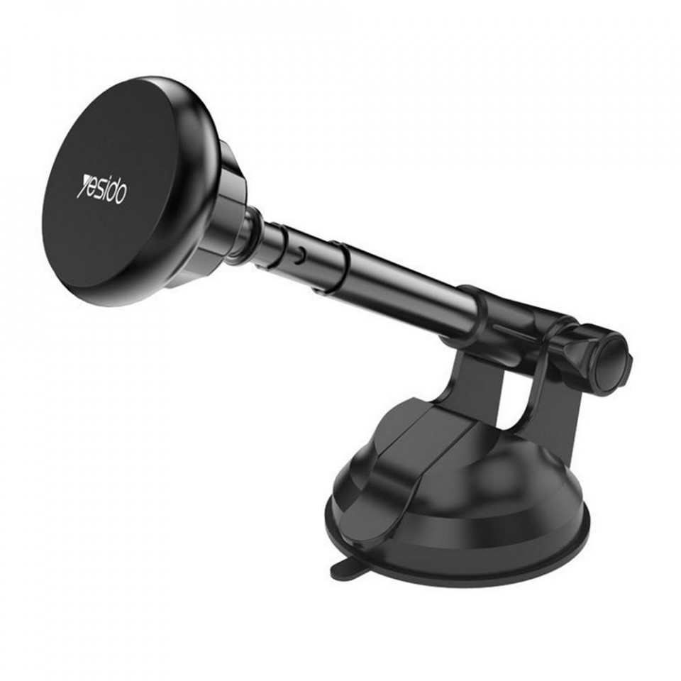 Suport Auto cu Brat Extensibil si Rotire 360°, pentru Bord / Parbriz, Yesido C41 - Negru
