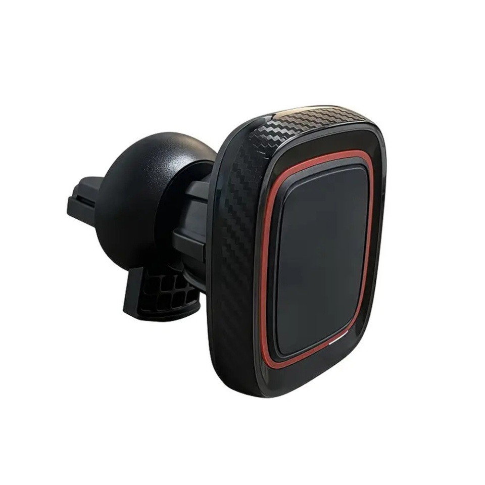 Suport Auto Grila Ventilatie Magnetic, cu Rotatie 360°, Compatibilitate Universala, SKDR MagGrip (S5), Negru Rosu, set cu sticker - 3 | YEO