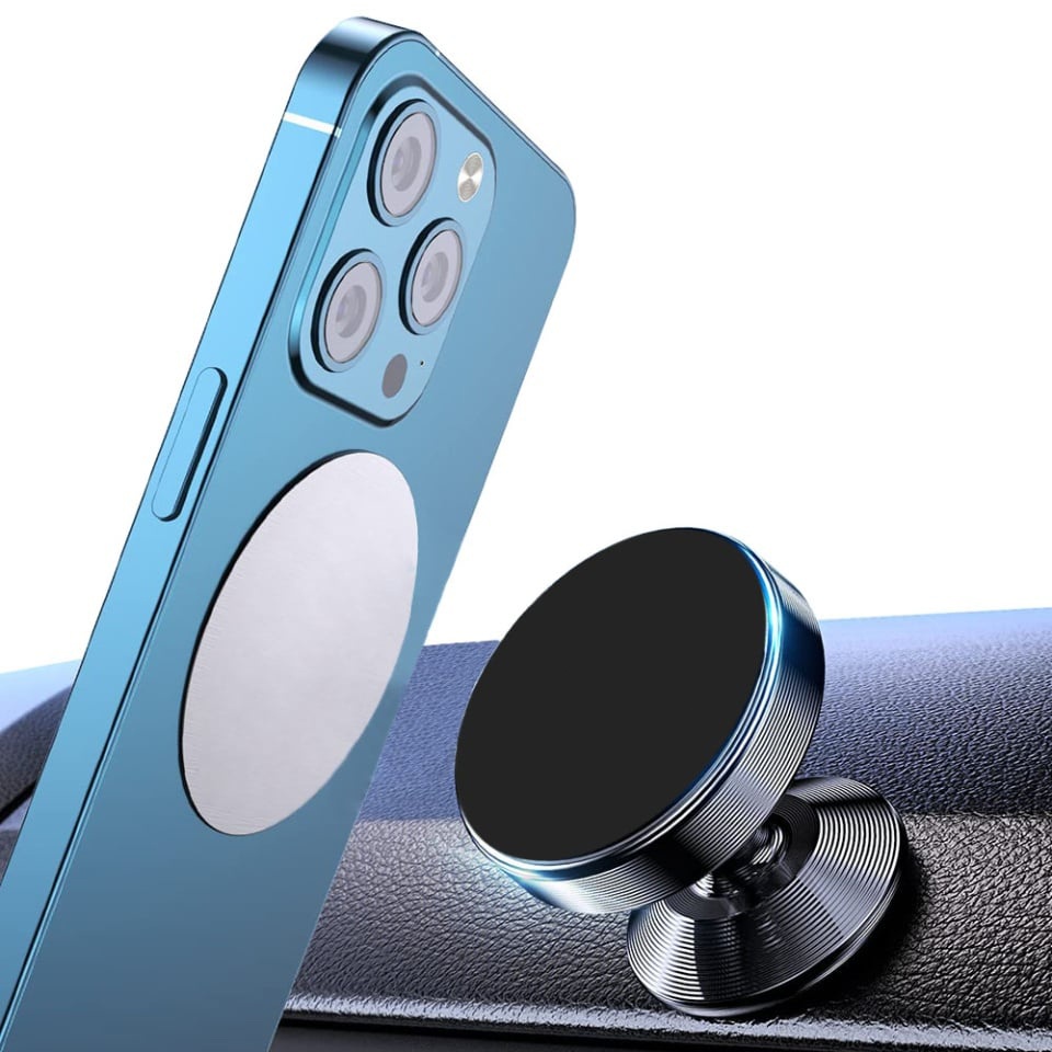 Suport Auto Magnetic, Compatibilitate Universala, SKDR TinyGrip (S10), Negru, set cu sticker - 1 | YEO