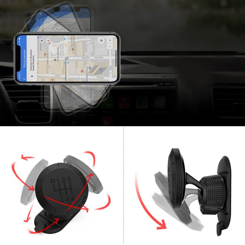 Suport Auto Magnetic - Ringke Gear - Black - 3 | YEO