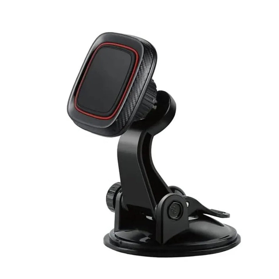 Suport Auto Magnetic, Rotatie 360°, Compatibilitate Universala, SKDR MagGrip (S6), Negru Rosu, set cu sticker