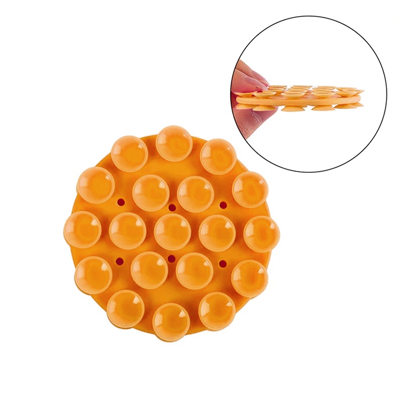 Suportul Adeziv Universal cu Ventuze, Ideal pentru Tik-Tok, Selfie și Vizionare Video, Dimensiunile 5x7cm, SKDR SplashProof SR-CUP - Portocaliu