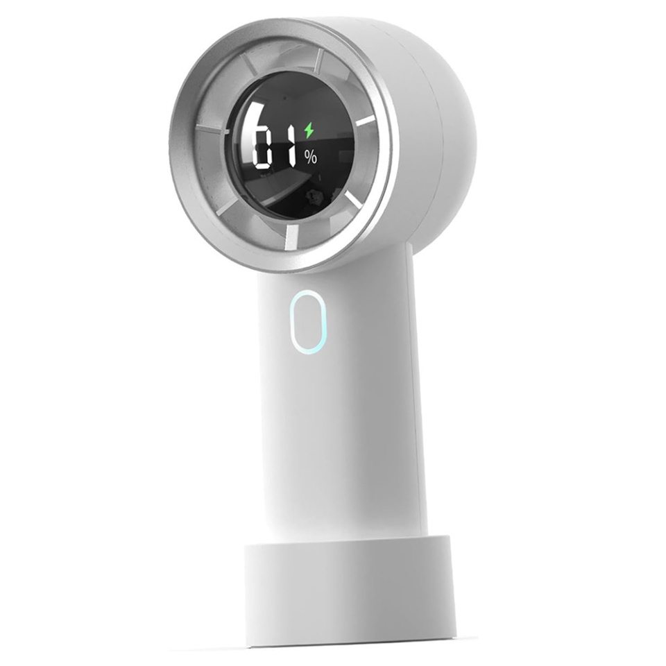 Ventilator Portabil, HX130, USB-C, Compact si Usor, set cu sticker, Alb