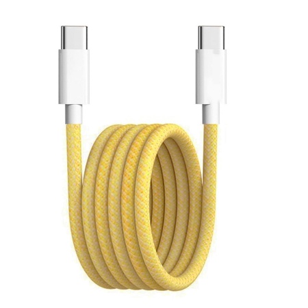 Cablu de Date compatibil cu Apple, Android, Type-C, Super Fast Charging, PD60W, Flexibil, Durabil, 1m, PCB114D - Galben