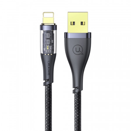 Cablu de Date USB la Lightning 1.2m, USAMS Icy Series - Negru
