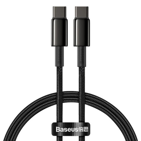 Cablue de Date Type-C la Type-C 100W, Fast Charging, 1m, Baseus Tungsten Gold, Negru