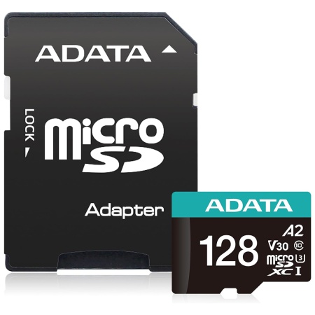 Card de Memorie MicroSDXC, Adapter, Class 10, UHS-I U1, 128GB, Read 100MB/s, Adata, Negru