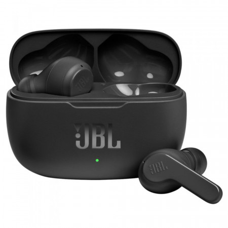 Casti In-Ear Wireless, BT 5.0, Microfon, Siri, JBL (Wave 200) - Negru