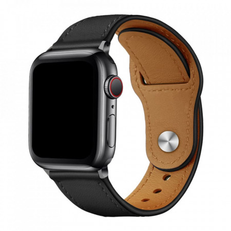 Curea smartwatch Apple Watch 1 / 2 / 3 / 4 / 5 / 6 / 7 / SE (38mm / 40 mm / 41 mm), Techsuit W033 - Negru