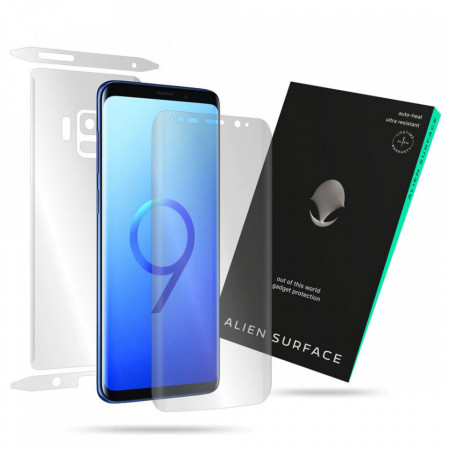 Folie 360° Samsung Galaxy S9 [Ecran+Margini+Spate] Alien Surface - Transparent