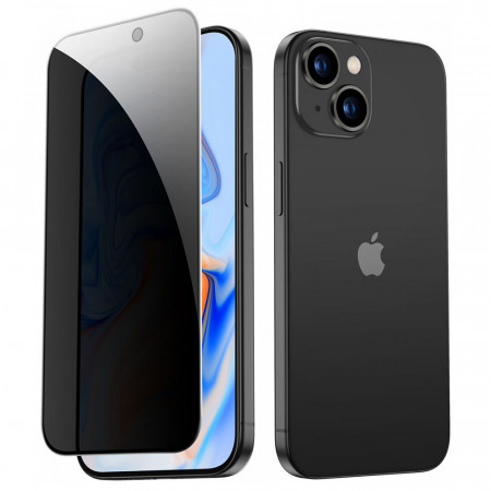 Folie iPhone 15 Plus / 15 Pro Max,Tempered Glass Privacy - Black