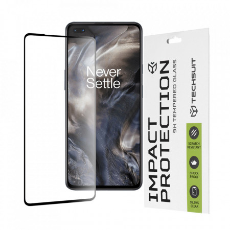 Folie Oneplus Nord, ce acopera tot ecranul 111D, Techsuit - Negru