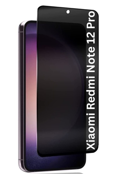 Folie pentru Xiaomi Redmi Note 12 Pro 5G / Poco X5 Pro / Redmi Note 12 Pro+, Anti-spy Ultra HD, Protectie 9H, Montare Simplă, 111D, Privacy, set cu sticker