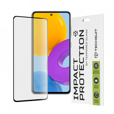 Folie Samsung Galaxy M52 5G, ce acopera tot ecranul 111D, Techsuit - Negru