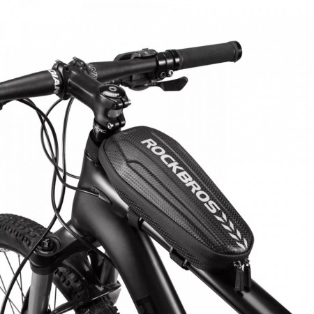 Geanta cadru impermeabila pentru bicicleta, 1.1L, RockBros (B60) - Negru