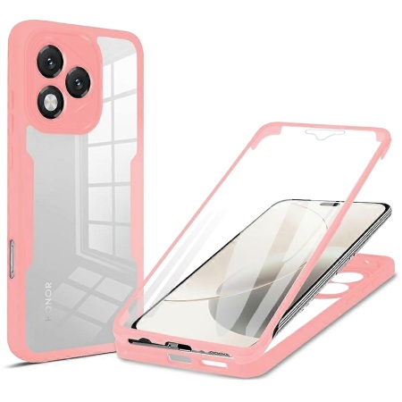 Husa + Folie pentru Honor 400 Lite, SKYDDAR INNOVATION, [Pachet 360°] ColorVerse, set cu sticker, Roz