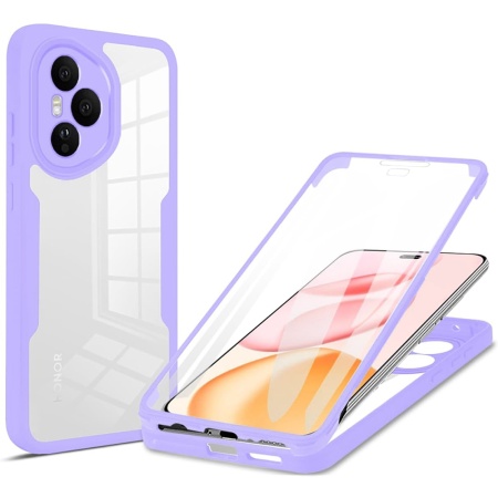 Husa + Folie pentru Honor 400 Pro, SKYDDAR INNOVATION, [Pachet 360°] ColorVerse, set cu sticker, Mov