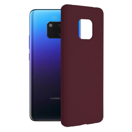 Husa Huawei Mate 20 Pro din silicon moale, Techsuit Soft Edge - Plum Violet