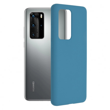 Husa Huawei P40 Pro din silicon moale, Techsuit Soft Edge - Denim Blue