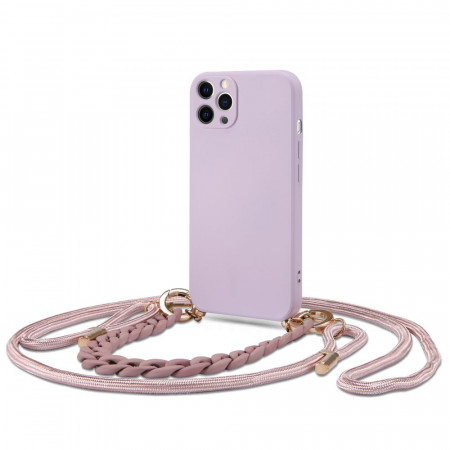 Husa iPhone 12/12 Pro cu snur, TECH-PROTECT - Mov