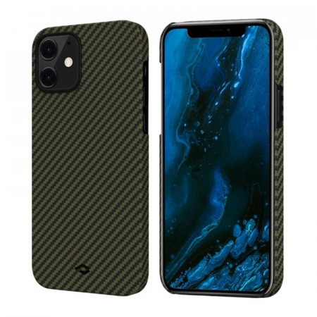 Husa iPhone 12 PITAKA MegEZ - Black/Yellow
