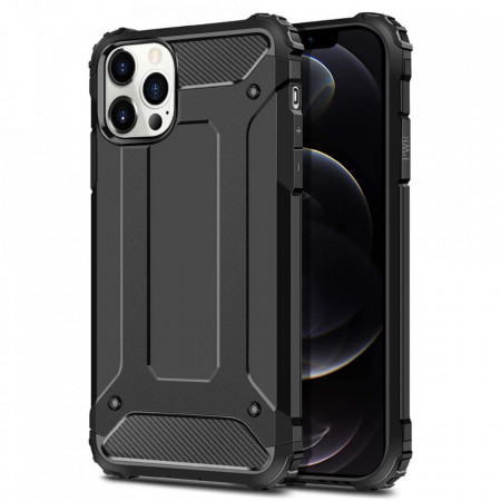 Husa iPhone 12 Pro Max din plastic dur, Techsuit Hybrid Armor - Negru