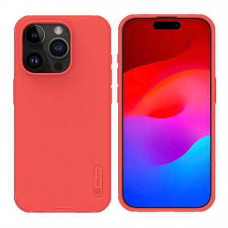 Husa iPhone 15 Pro, Nillkin Super Frosted Shield Pro - Rosu