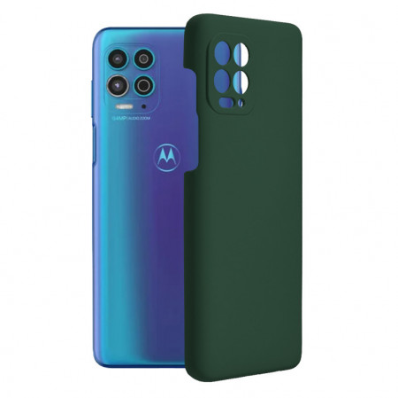 Husa Motorola Moto G100 / Edge S din silicon moale, Techsuit Soft Edge - Dark Green