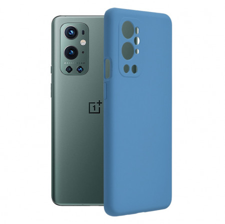 Husa Oneplus 9 Pro din silicon moale, Techsuit Soft Edge - Denim Blue