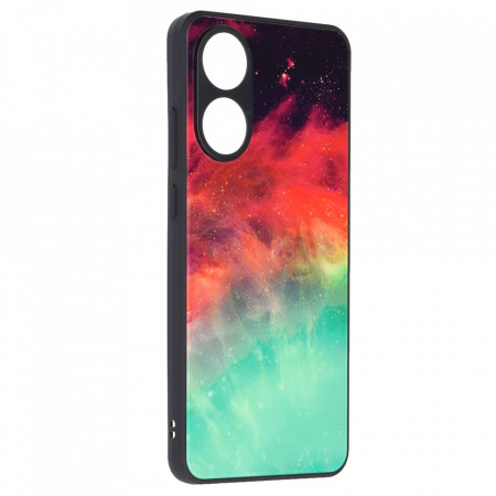 Husa Oppo A78 4G cu sticla securizata, Techsuit Glaze - Fiery Ocean