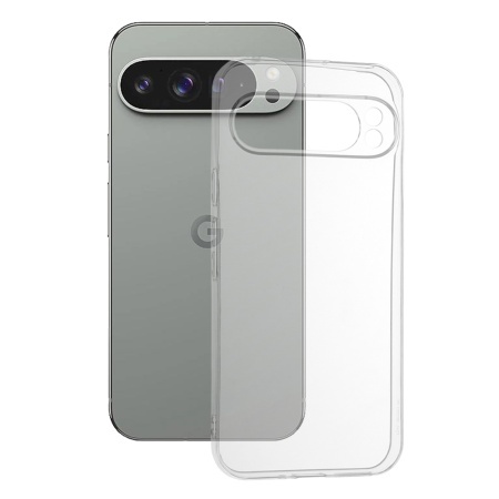 Husa pentru Google Pixel 9 Pro XL, SKYDDAR INNOVATION, ClearGuard, din silicon transparent, set cu sticker, Transparenta