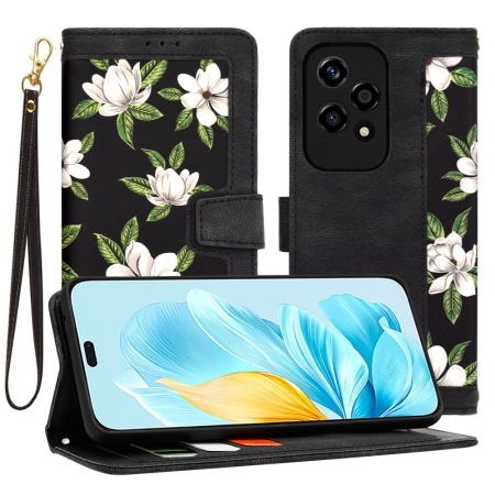 Husa pentru Honor 200 Lite, SKYDDAR INNOVATION, Flipcraft din Piele Ecologică, Stand Integrat, Buzunare pentru Carduri, set cu sticker, Negru
