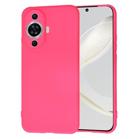 Husa pentru Huawei nova 11 / nova 12s, SKYDDAR INNOVATION, din Silicon Catifelat, SoftElegance, set cu sticker, Fucsia