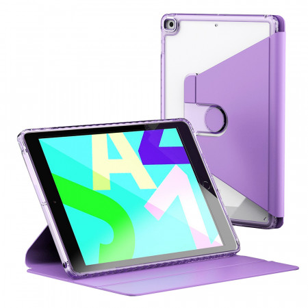 Husa pentru iPad 10.2 (2019/2020/2021) eleganta, SKYDDAR Crystal Edge 360° - Mov