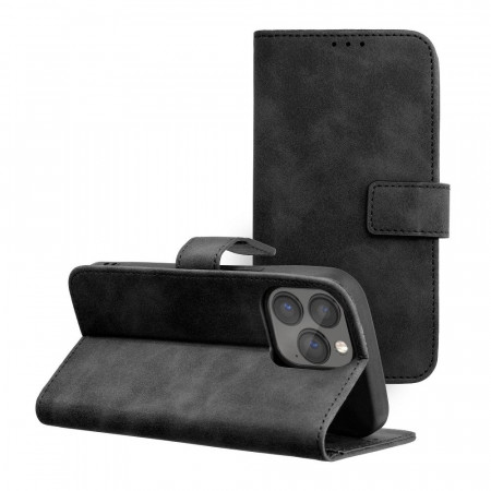 Husa pentru iPhone 13 Pro tip carte magnetic, Skyddar Tender - Negru