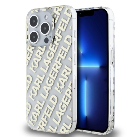 Husa pentru iPhone 15 Pro Max IML Luxury, Karl Lagerfeld - Auriu