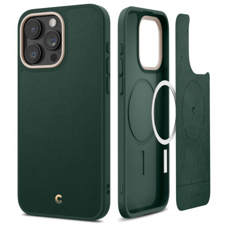 Husa pentru iPhone 15 Pro, Spigen Cyrill Kajuk MagSafe - Forest Green