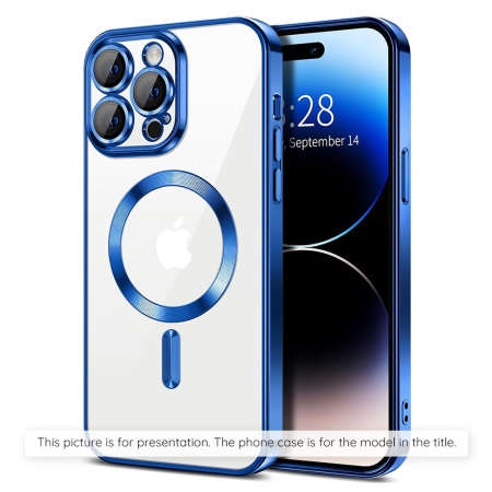 Husa pentru iPhone 17 Air, SKYDDAR INNOVATION, Luxury Shield Magsafe, Protectie Antisoc, set cu sticker, Albastru