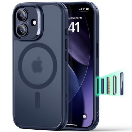 Husa pentru iPhone 17, slim, ESR Classic Hybrid HaloLock, Bleu