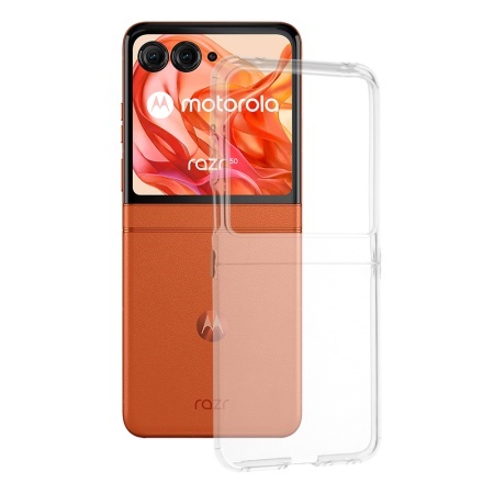 Husa pentru Motorola Razr 50 / Razr 60, SKYDDAR INNOVATION, ClearGuard, din silicon transparent, set cu sticker, Transparenta