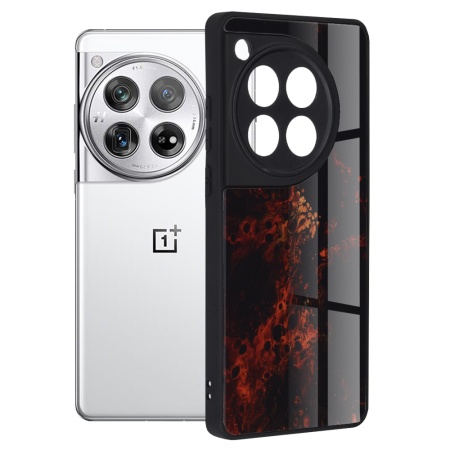 Husa pentru OnePlus 12 cu sticla securizata, SKYDDAR Oddysey - Rosu