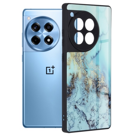 Husa pentru OnePlus 12R cu sticla securizata, SKYDDAR Oddysey - Bleu