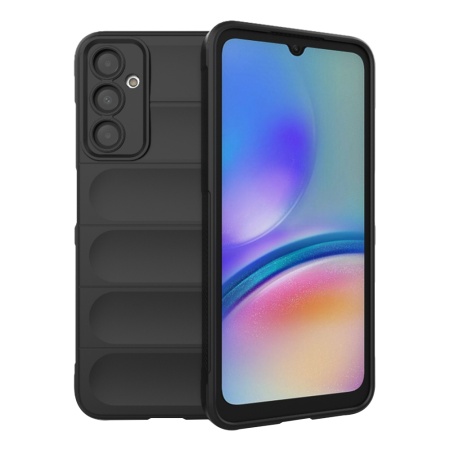 Husa pentru Samsung Galaxy A05s, SKYDDAR INNOVATION, Magic Shield, din Silicon Mat, set cu sticker, Negru