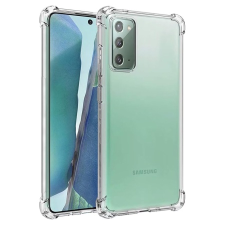Husa pentru Samsung Galaxy Note 20 / Galaxy Note 20 5G , SKYDDAR INNOVATION, Shockproof Clear din Silicon Slim, Transparenta, set cu sticker