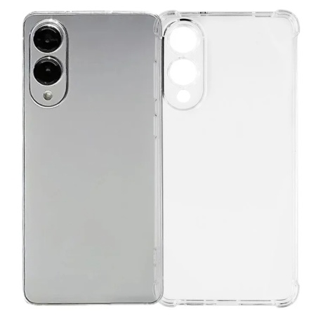 Husa pentru Samsung Galaxy S25 Edge, SKYDDAR INNOVATION, Shockproof Clear Silicone, Slim Silicon, Transparenta, set cu sticker